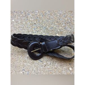 Summum Cow Leather Black Braided Belt
